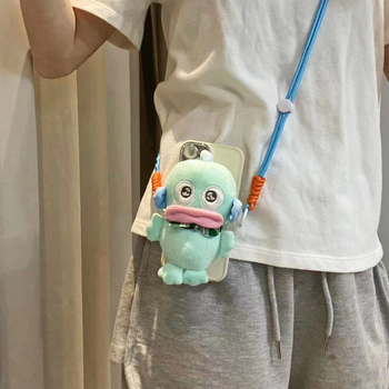 Κρεμαστό για κινητό τηλέφωνο με plush καρτούν κούκλα, κατασκευή σιλκ-σινγκ, καρτούν σχέδιο, διακοσμητική λειτουργία, ξεχωριστή συσκευασία