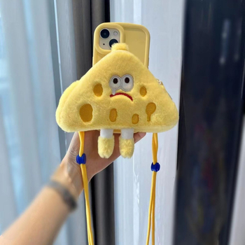 Κρεμαστό για κινητό τηλέφωνο με plush καρτούν κούκλα, κατασκευή σιλκ-σινγκ, καρτούν σχέδιο, διακοσμητική λειτουργία, ξεχωριστή συσκευασία