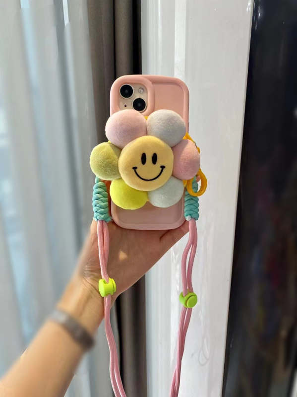 Κρεμαστό για κινητό τηλέφωνο με plush καρτούν κούκλα, κατασκευή σιλκ-σινγκ, καρτούν σχέδιο, διακοσμητική λειτουργία, ξεχωριστή συσκευασία