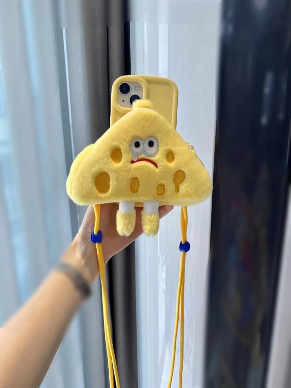 Κρεμαστό για κινητό τηλέφωνο με plush καρτούν κούκλα, κατασκευή σιλκ-σινγκ, καρτούν σχέδιο, διακοσμητική λειτουργία, ξεχωριστή συσκευασία