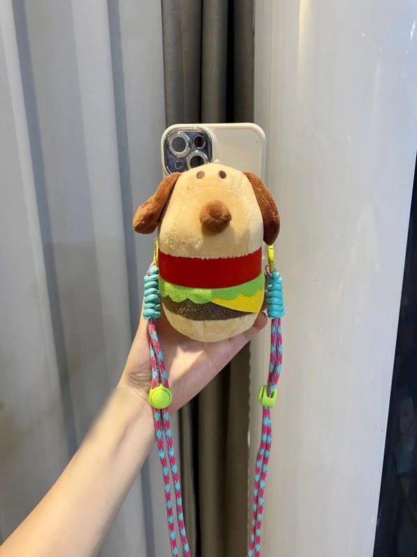 Κρεμαστό για κινητό τηλέφωνο με plush καρτούν κούκλα, κατασκευή σιλκ-σινγκ, καρτούν σχέδιο, διακοσμητική λειτουργία, ξεχωριστή συσκευασία