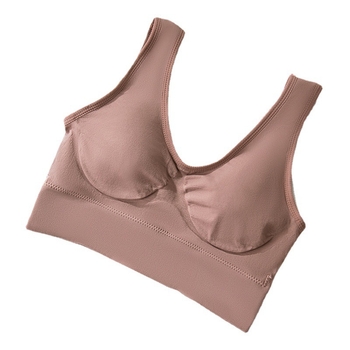 Bezvadu sporta krūšturis no neilona ar pilnu krūšu kausu, plānu veidotu kausu, bezšuvju muguru, elpojošs un ērts, piemērots jogai, skriešanai un gulēšanai