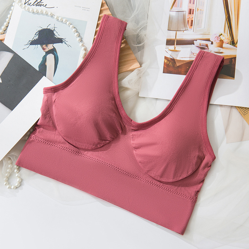 Bezvadu sporta krūšturis no neilona ar pilnu krūšu kausu, plānu veidotu kausu, bezšuvju muguru, elpojošs un ērts, piemērots jogai, skriešanai un gulēšanai