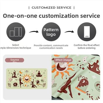 Kohandatud jooga-rätik sisekasutuseks – higist imav, libisemiskindel, ultrafina mikrokiud, 200 g, kiire kuivatamine, logos trükkimise võimalus