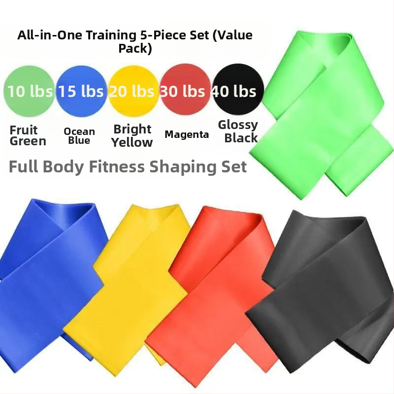 Banda de rezistență pentru yoga cu inel - Unisex, Material: TPE, Exerciții pentru umeri, Ridicare șolduri, Tonifiere picioare, Modelare corp