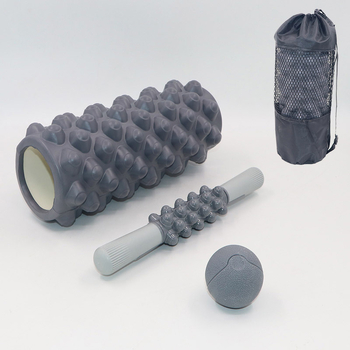 Jogas kolonnas masāžas nūja ar trīsstūra formu un fasijas bumbiņu komplektu, EVA, zīmols Obe