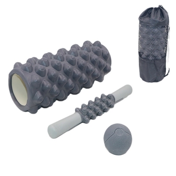 Jogas kolonnas masāžas nūja ar trīsstūra formu un fasijas bumbiņu komplektu, EVA, zīmols Obe