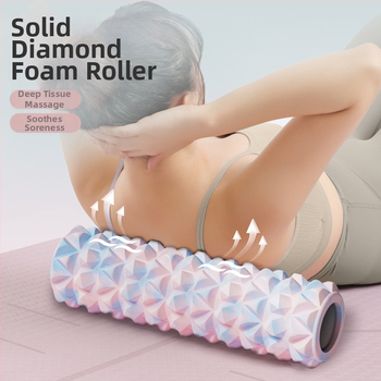 EVA putas masāžas ruļlis — muskuļu relaksācija, kāju masāža, 540 g ciets / 760 g tukšs