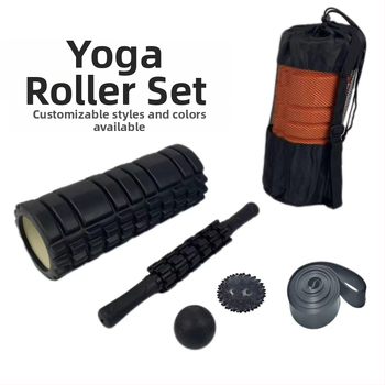 Enjoyable jogas masāžas komplekts: fasciālā bumba, masāžas nūja un muskuļu atslābināšanas rolka, EVA+PVC materiāls