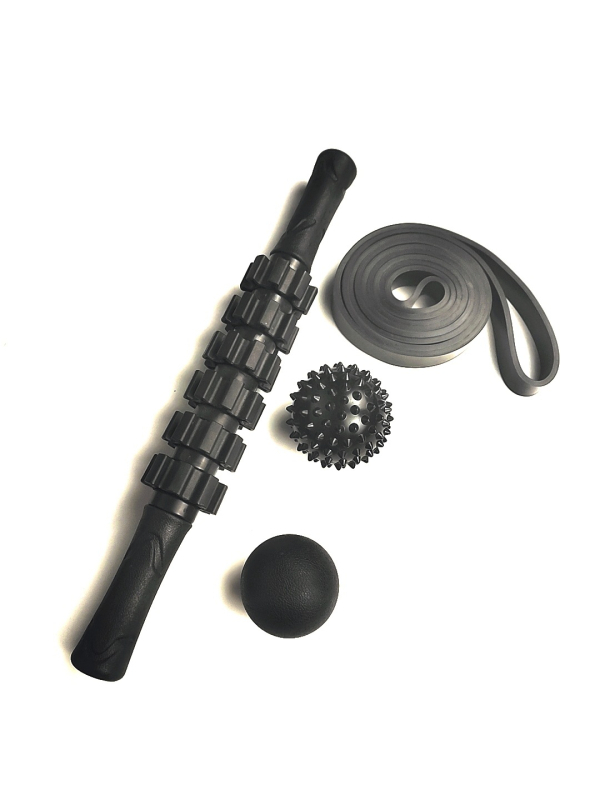 Enjoyable jogas masāžas komplekts: fasciālā bumba, masāžas nūja un muskuļu atslābināšanas rolka, EVA+PVC materiāls