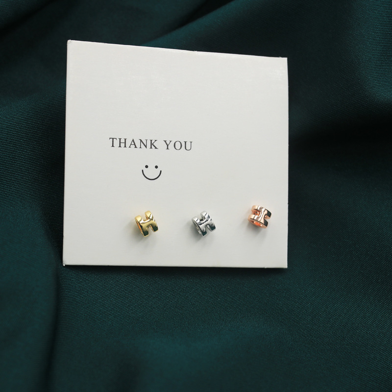 Maiya Jewelry auskarai - Titano plienas, elektroplatinė danga, gėlių forma, Korėjos stilius