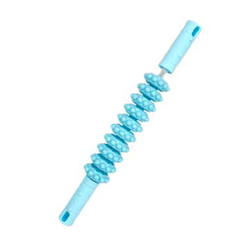 Десетколесен масажен ролер за дълбок масаж на краката и двойно предназначение за упражнения за сила на ръцете — Материал: PP+пружина, Код: Qq-88, Йога пособия