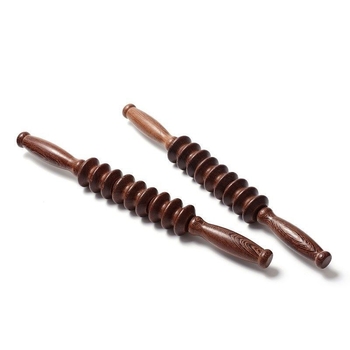 Koka masāžas rulīte – Redwood, masāža mugurai, viduklim un kājām, joga nūjas dizains, mūsdienīgs minimālisms