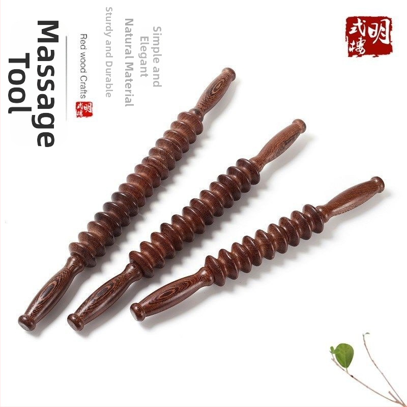 Koka masāžas rulīte – Redwood, masāža mugurai, viduklim un kājām, joga nūjas dizains, mūsdienīgs minimālisms