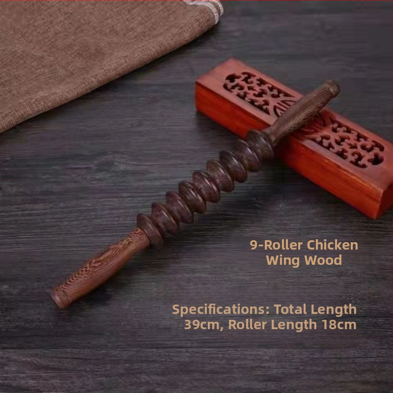 Koka masāžas rulīte – Redwood, masāža mugurai, viduklim un kājām, joga nūjas dizains, mūsdienīgs minimālisms