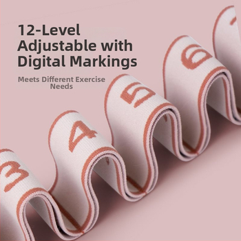 Banda de întindere pentru yoga cu design segmentat pentru antrenarea posturii spatelui și a umerilor, funie elastică de tensiune (latex și poliester)