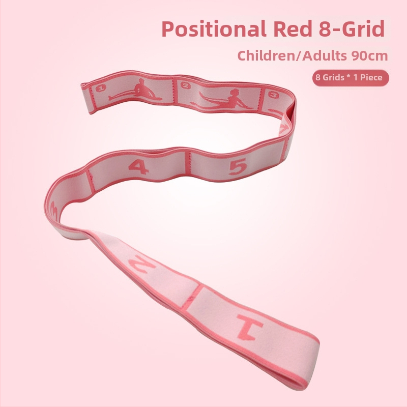 Banda de întindere pentru yoga cu design segmentat pentru antrenarea posturii spatelui și a umerilor, funie elastică de tensiune (latex și poliester)