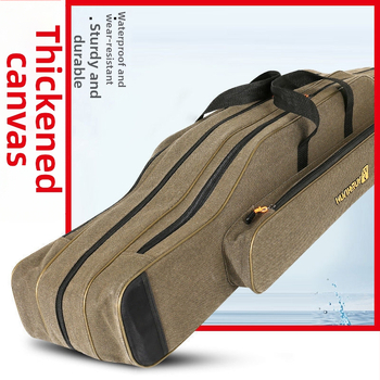 Τσάντα καμβά για καλάμια ψαρέματος, Μεγάλη χωρητικότητα, Μάρκα Unique, Όχι αδιάβροχο