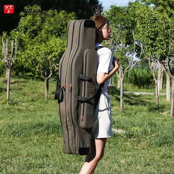 Τσάντα καμβά για καλάμια ψαρέματος, Μεγάλη χωρητικότητα, Μάρκα Unique, Όχι αδιάβροχο