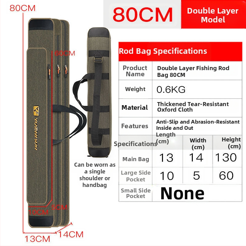 Τσάντα καμβά για καλάμια ψαρέματος, Μεγάλη χωρητικότητα, Μάρκα Unique, Όχι αδιάβροχο