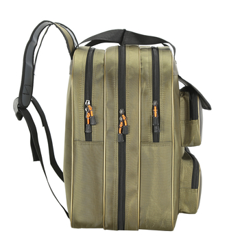 Τσάντα Ψαρέματος από Καμβά με Θήκες για Καρέκλα, Δίχτυ και Κουτί Φλοτέρ – Πολυλειτουργική Τσάντα Αποθήκευσης Εξοπλισμού Ψαρέματος