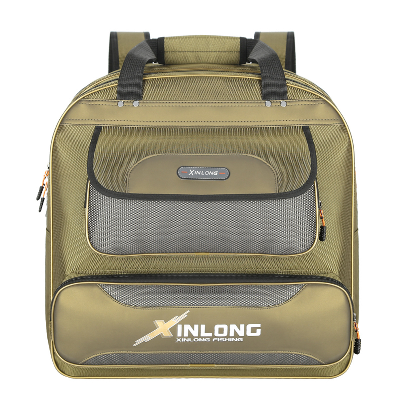 Τσάντα Ψαρέματος από Καμβά με Θήκες για Καρέκλα, Δίχτυ και Κουτί Φλοτέρ – Πολυλειτουργική Τσάντα Αποθήκευσης Εξοπλισμού Ψαρέματος