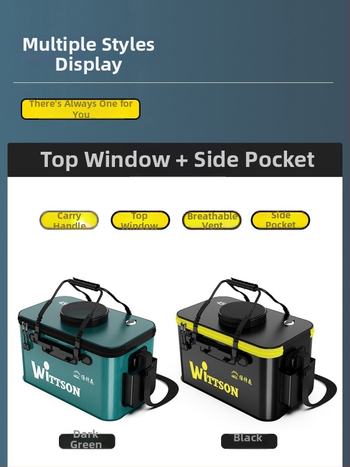 Αναδιπλούμενος EVA κάδος ψαρέματος για ζωντανά ψάρια με προστατευτικό σχεδιασμό