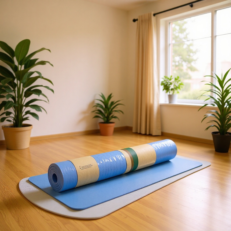 Joga prostirka - TPE, 8 mm debljina, prugasti uzorak, pogodna za fitness i ples