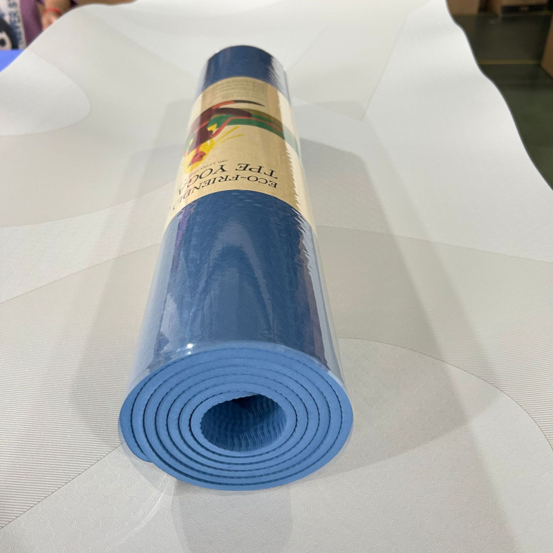 Joga prostirka - TPE, 8 mm debljina, prugasti uzorak, pogodna za fitness i ples
