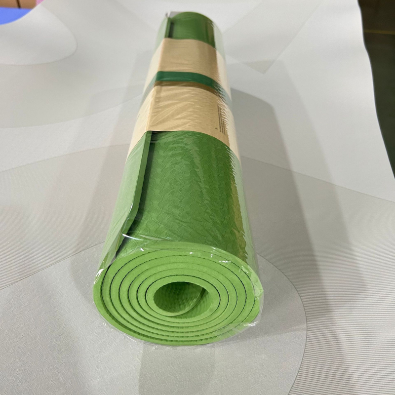 Joga prostirka - TPE, 8 mm debljina, prugasti uzorak, pogodna za fitness i ples