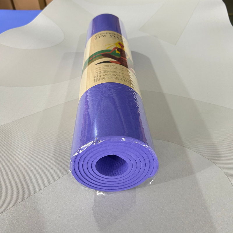 Joga prostirka - TPE, 8 mm debljina, prugasti uzorak, pogodna za fitness i ples