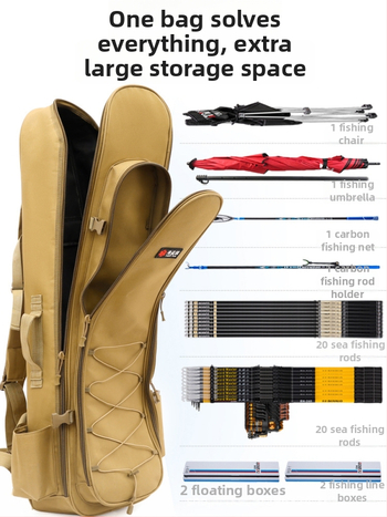 Τσάντα θαλάσσιου ψαρέματος από PVC, θήκη δολώματος, εγκατάσταση καλαμιού, γραμμής και μηχανισμού, μη αδιάβροχη