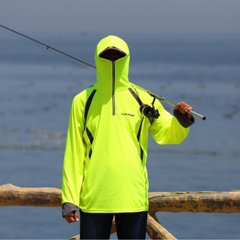 Vīriešu makšķerēšanas apģērbs, pret kukaiņiem, elpojošs, ātri žūst, Ice Silk audums, poliestera un polipropilēna maisījums