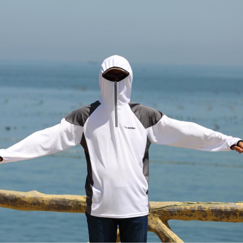 Vīriešu makšķerēšanas apģērbs, pret kukaiņiem, elpojošs, ātri žūst, Ice Silk audums, poliestera un polipropilēna maisījums