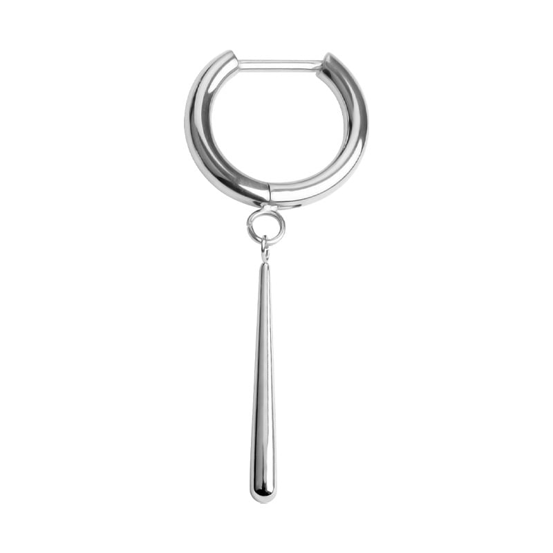 D formos titano lydinio auskarai su intarsija, unisex, minimalistinis stilius, ilgas pakabukas