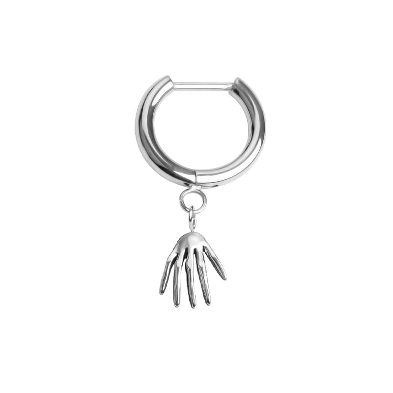 D formos titano lydinio auskarai su intarsija, unisex, minimalistinis stilius, ilgas pakabukas