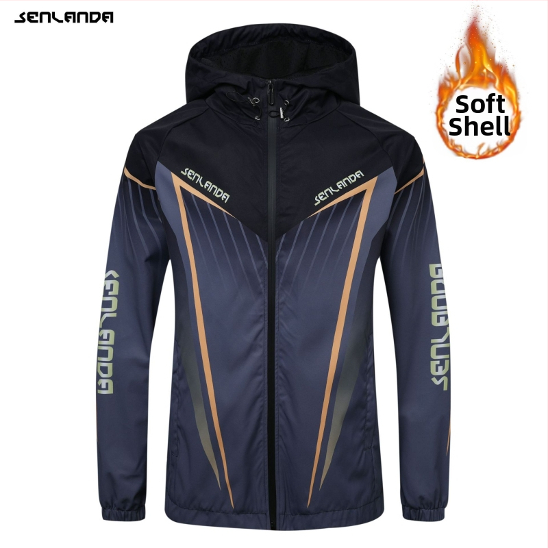 Unisex zvejas jaka, ūdensnecaurlaidīga, vēja izturīga, elpojoša, silta flisa odere