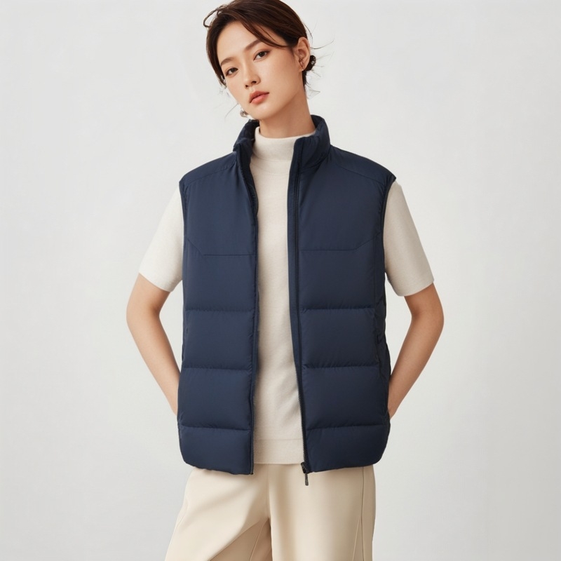 Sporta veste ar universālo, silta ar dūnas-pamatu pildījumu, stāvoša apkakle; piemērota pie sportam, piemēram, cīņas mākslai, skrējienam un velosipēdam; audums: ķīmisko šķiedru maisījums; oderējums: 100% poliesteris; sezonas: ziema, pavasaris, rudens