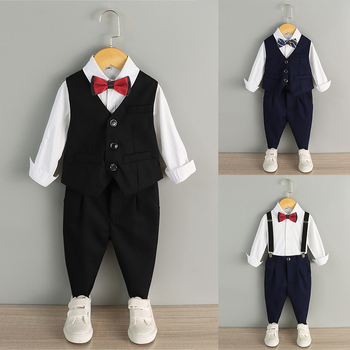 Bērnu uzvalks britu stilā zēniem, Vinylon audums, piemērots 8+ gadu vecumu zēniem (virs 140 cm), vasara 2022.