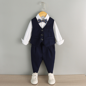 Bērnu uzvalks britu stilā zēniem, Vinylon audums, piemērots 8+ gadu vecumu zēniem (virs 140 cm), vasara 2022.