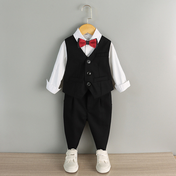 Bērnu uzvalks britu stilā zēniem, Vinylon audums, piemērots 8+ gadu vecumu zēniem (virs 140 cm), vasara 2022.