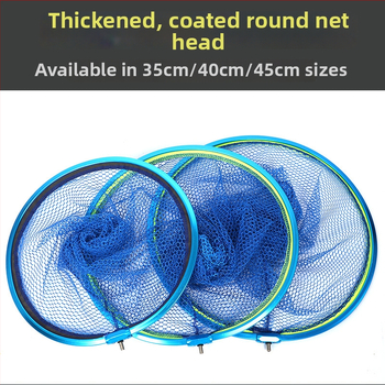 Velika mrežna glava za ribolov, trokutasti aluminijski okvir, gumom premazan protiv zapetljavanja, duboki džep mreže
