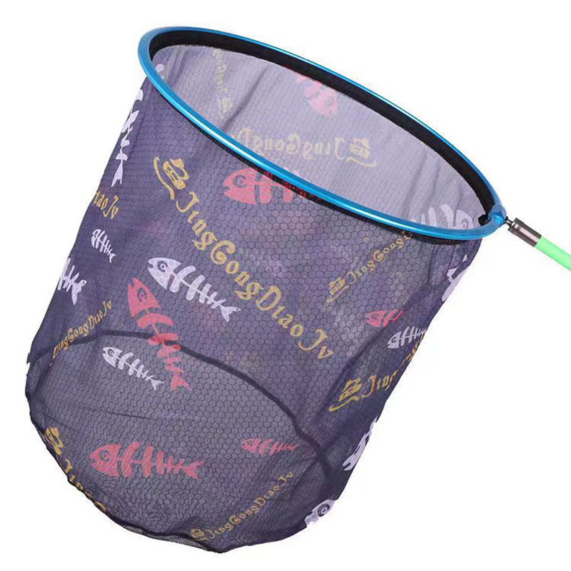 Velika mrežna glava za ribolov, trokutasti aluminijski okvir, gumom premazan protiv zapetljavanja, duboki džep mreže