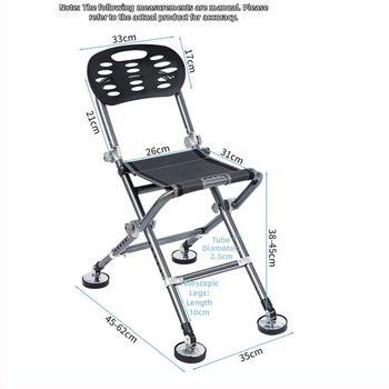 Zvejas krēsls visiem tereniem, saliekams un pārnēsājams, ar regulējamu augstumu, metāla rāmis (2024)