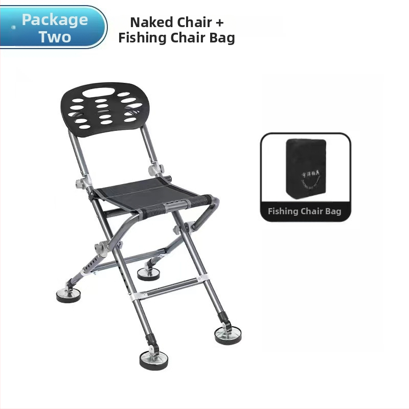 Zvejas krēsls visiem tereniem, saliekams un pārnēsājams, ar regulējamu augstumu, metāla rāmis (2024)