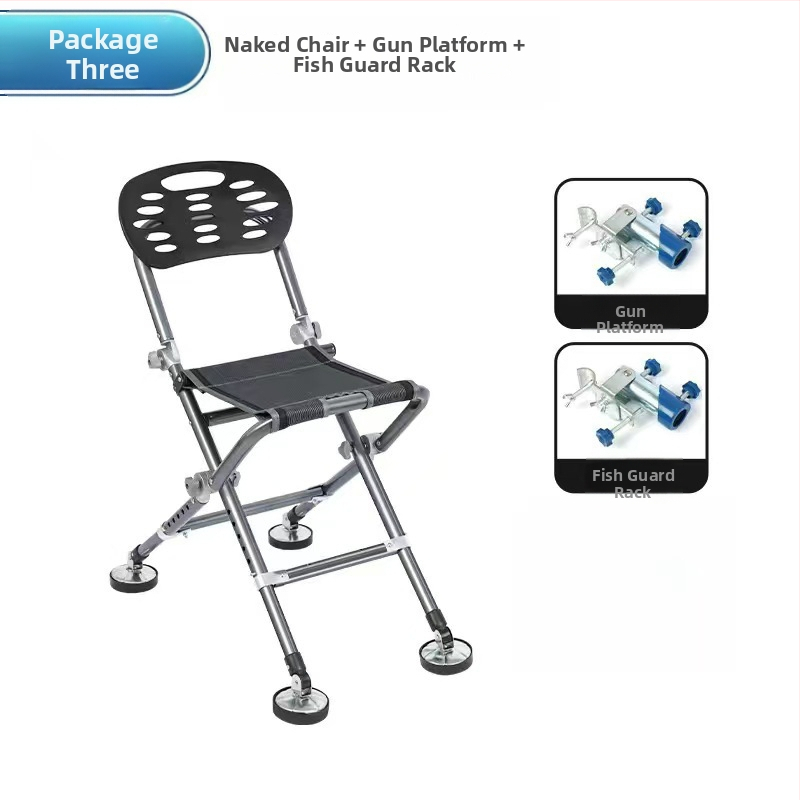 Zvejas krēsls visiem tereniem, saliekams un pārnēsājams, ar regulējamu augstumu, metāla rāmis (2024)