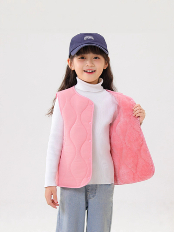 Bērnu bieza bez piedurknēm veste ar flīsa oderi, neilons 95%+, vecums 8+ gadi, rudens-zima