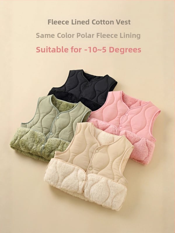 Bērnu bieza bez piedurknēm veste ar flīsa oderi, neilons 95%+, vecums 8+ gadi, rudens-zima