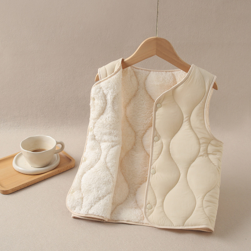 Bērnu bieza bez piedurknēm veste ar flīsa oderi, neilons 95%+, vecums 8+ gadi, rudens-zima