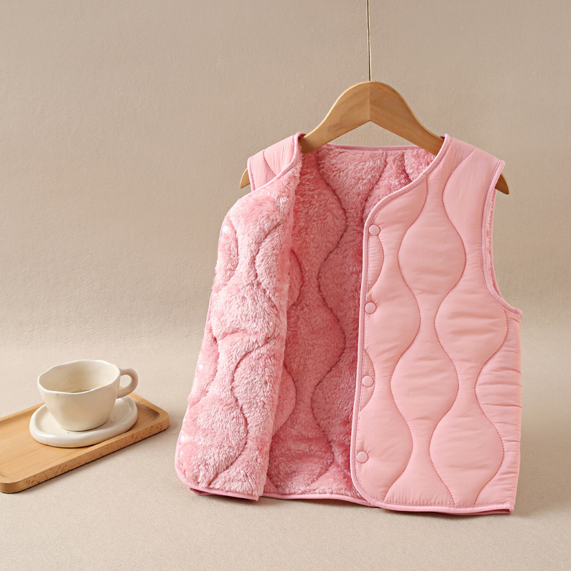 Bērnu bieza bez piedurknēm veste ar flīsa oderi, neilons 95%+, vecums 8+ gadi, rudens-zima